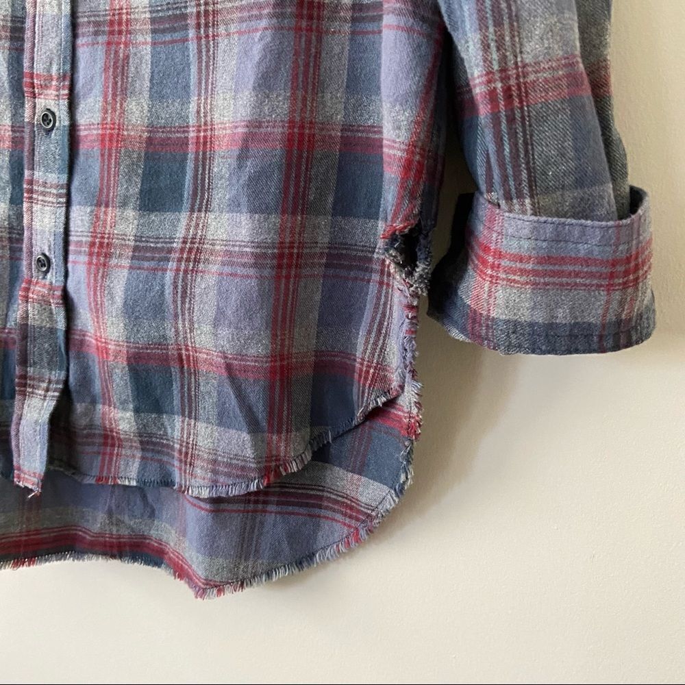 Nwt-treasure & Bond Raw Hem 100% Cotton Flannel - Picture 9 of 13